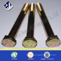 DIN933 Grade 4.8 Hexagonal Bolt with Yellow Zinc